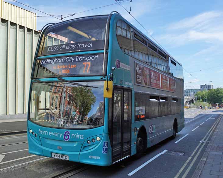 Nottingham Scania N230UD ADL Enviro400 617